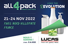 LUCAS au service de la filière de l’emballage sur All4PACK 2022